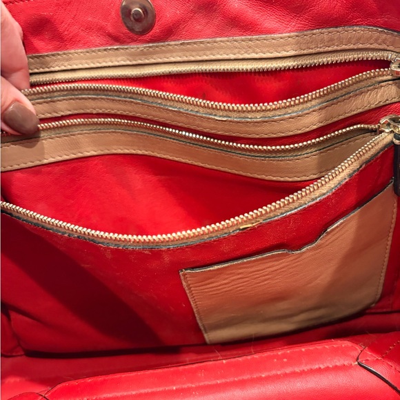 Authentic Valentino Rockstud Tan Leather Tote Bag - Picture 5 of 12